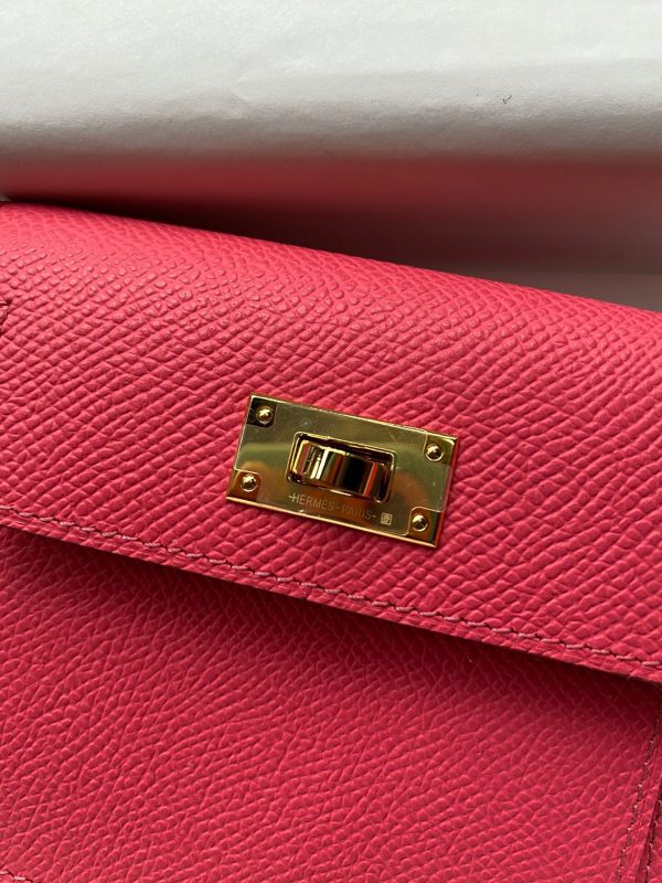 Hermes Kelly Pocket Epsom dark pink Bag 9