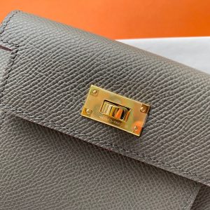 Hermes Kelly Pocket Epsom gray Bag 16