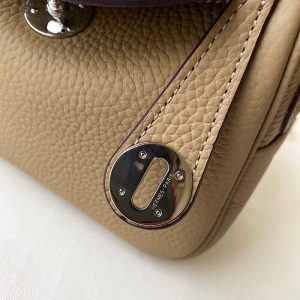 Hermes Mini Lindy 2019 size 20 elephant gray Bag 12