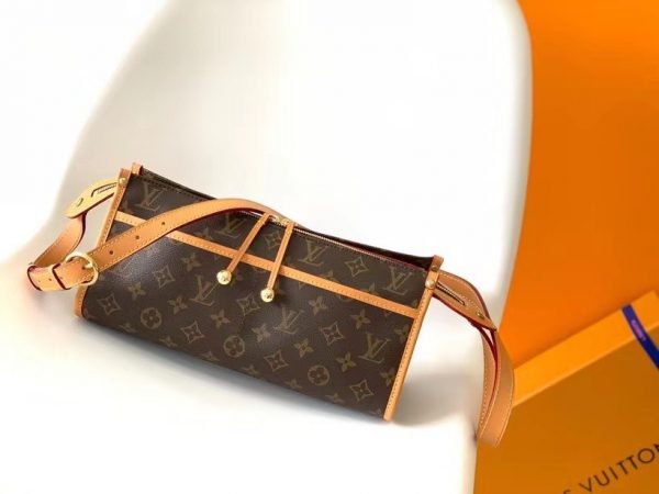 LOUIS VUITTON POPINCOURT LONG M40008 BROWN MONOGRAM SHOULDER BAG 11387 6