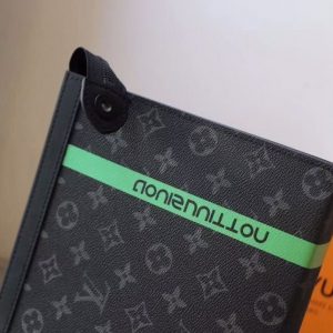 Louis Vuitton M61692 LV Pochette Voyage MM Bags Monogram Eclipse Canvas 11