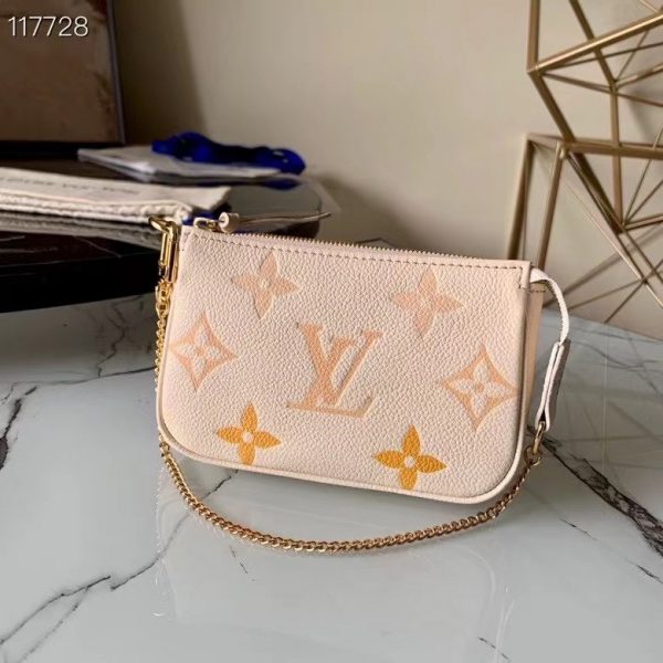 Louis Vuitton MINI POCHETTE ACCESSOIRES Monogram Empreinte Vanilla Yellow M80501 2021 High 1