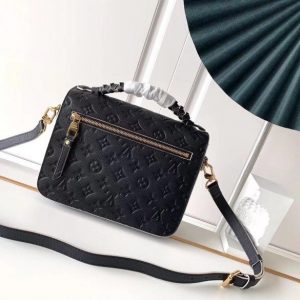 Louis Vuitton Pochette Metis Braided Handle Bag Monogram Empreinte Canvas M43942 Black Genuine Leather Bag 11