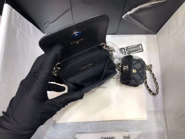 chanel phonebag and airpods/smallerbag belt bag sling BLACK 4