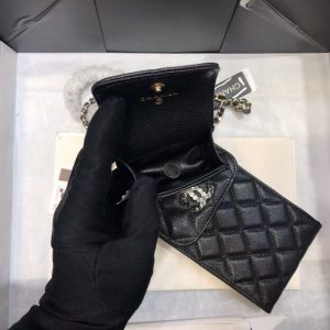 chanel phonebag and airpods/smallerbag belt bag sling BLACK 11