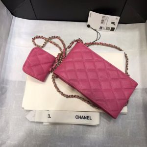 chanel phonebag and airpods/smallerbag belt bag sling PINK 10