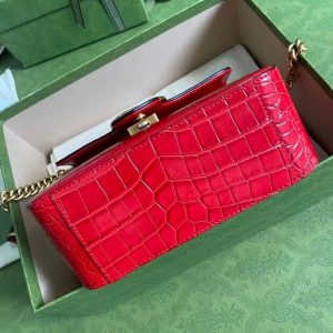 gucci GG marmont crocodile red mini 547260 8