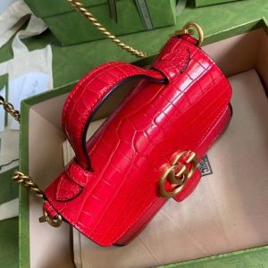 gucci GG marmont crocodile red mini 547260 9