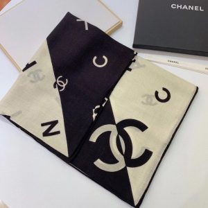 CHANEL Cashmere Square Scarf 9