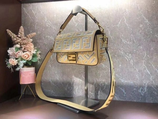 FENDI BAGUETTE MINI canvas bag with embroidery 3