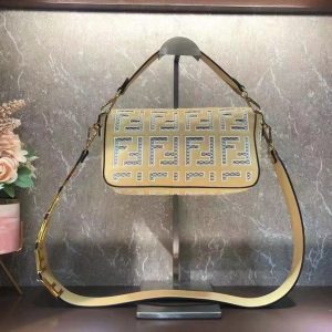 FENDI BAGUETTE MINI canvas bag with embroidery 10