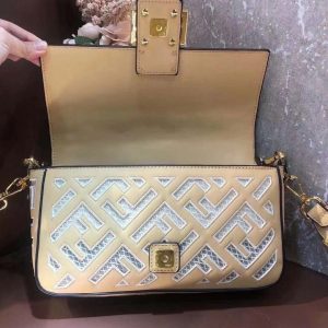 FENDI BAGUETTE MINI canvas bag with embroidery 12