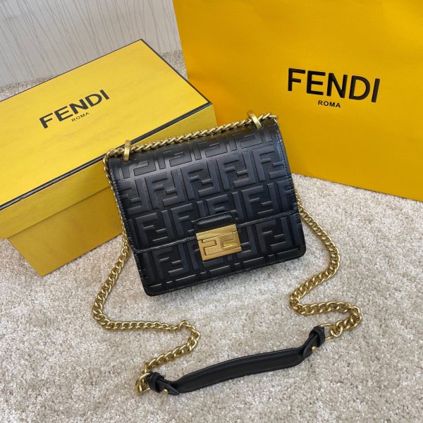 FENDI KAN U SMALL Black leather mini-bag 1