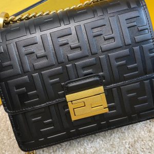 FENDI KAN U SMALL Black leather mini-bag 11