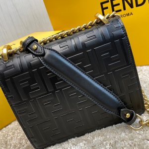 FENDI KAN U SMALL Black leather mini-bag 12