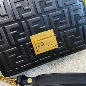 FENDI KAN U SMALL Black leather mini-bag 13