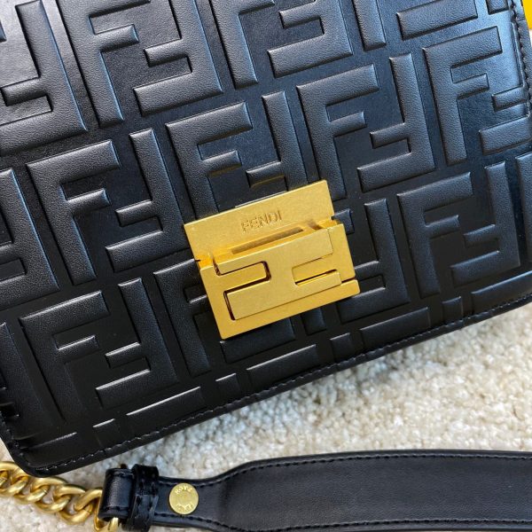 FENDI KAN U SMALL Black leather mini-bag 6