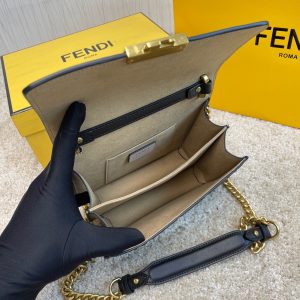 FENDI KAN U SMALL Black leather mini-bag 14