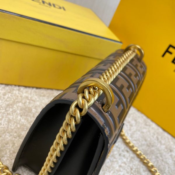 FENDI KAN U SMALL Brown leather mini-bag 2