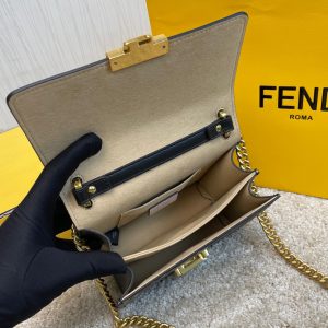 FENDI KAN U SMALL Brown leather mini-bag 10