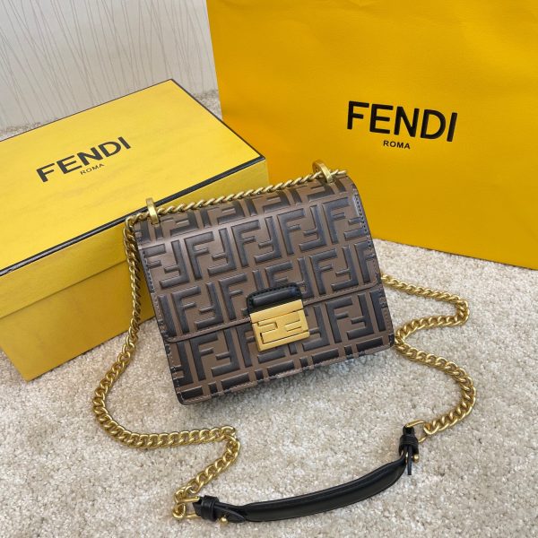 FENDI KAN U SMALL Brown leather mini-bag 1