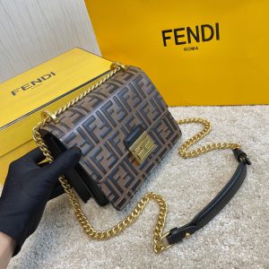 FENDI KAN U SMALL Brown leather mini-bag 14