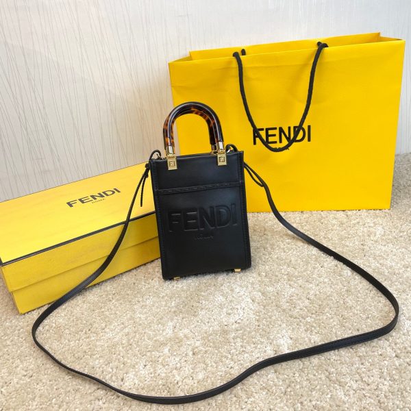 FENDI Mini Sunshine Shopper Bag leather mini-bag 2