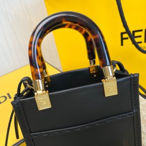 FENDI Mini Sunshine Shopper Bag leather mini-bag 13