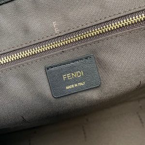 FENDI striped fabric shopping bag 16