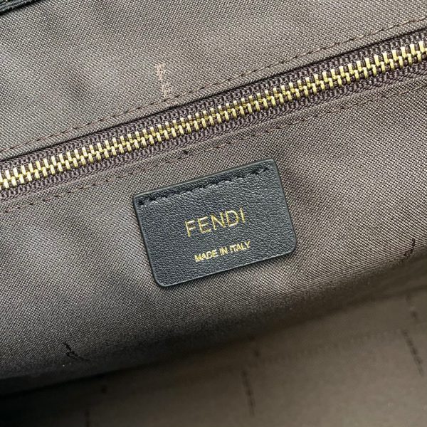 FENDI striped fabric shopping bag 8