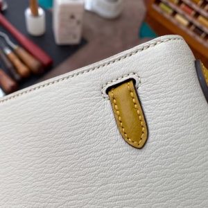 HERMES Kelly28 goatskin milkshake 8