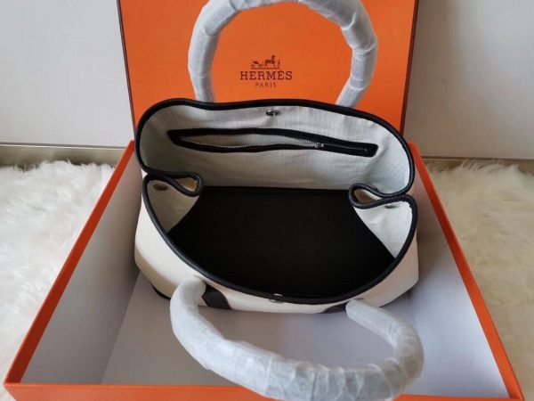 Hermes Garden Party size 36 white x striped black Bag 2