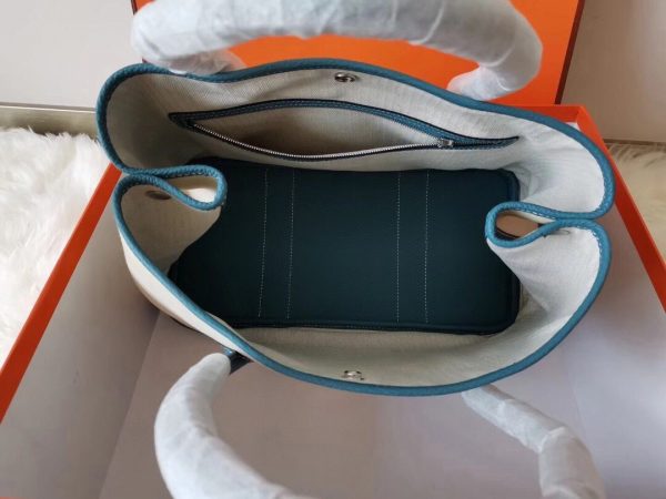 Hermes Garden Party size 36 white x striped blue Bag 2