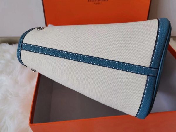 Hermes Garden Party size 36 white x striped blue Bag 4