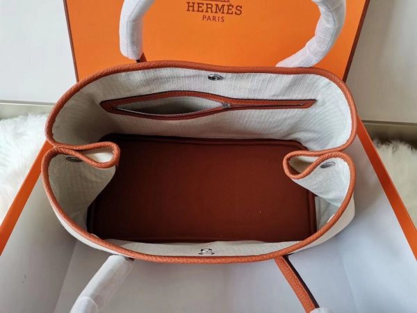 Hermes Garden Party size 36 white x striped orange Bag 3