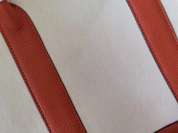 Hermes Garden Party size 36 white x striped orange Bag 5