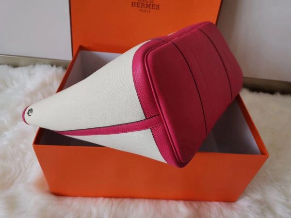 Hermes Garden Party size 36 white x striped pink Bag 4