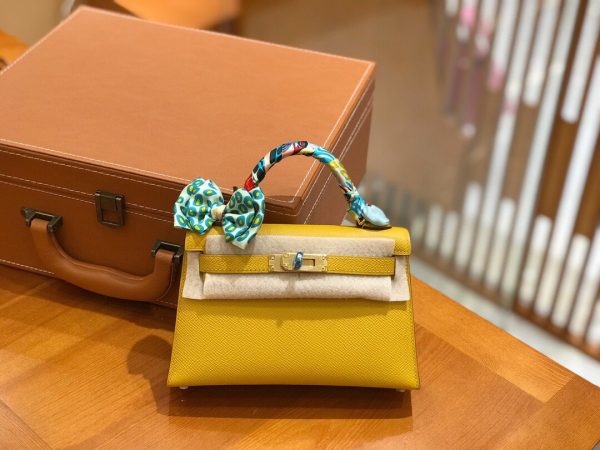 Hermes Mini Kelly 3Q amber yellow Bag 1