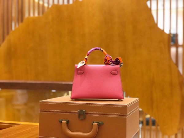 Hermes Mini Kelly 3Q lipstick pink Bag 2