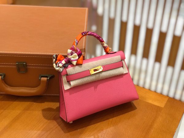 Hermes Mini Kelly 3Q lipstick pink Bag 1