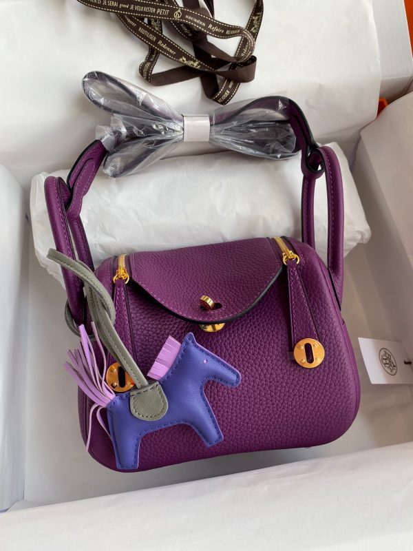 Hermes Mini Lindy 19 anemone purple Bag 1