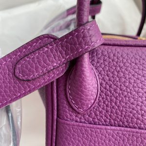 Hermes Mini Lindy 19 anemone purple Bag 14