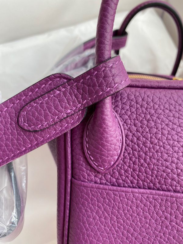 Hermes Mini Lindy 19 anemone purple Bag 5