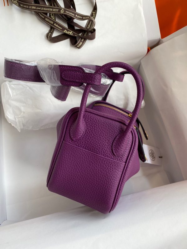 Hermes Mini Lindy 19 anemone purple Bag 7