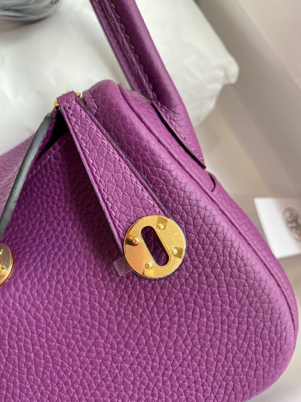 Hermes Mini Lindy 19 anemone purple Bag 9