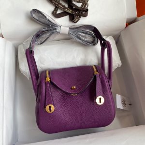 Hermes Mini Lindy 19 anemone purple Bag 19