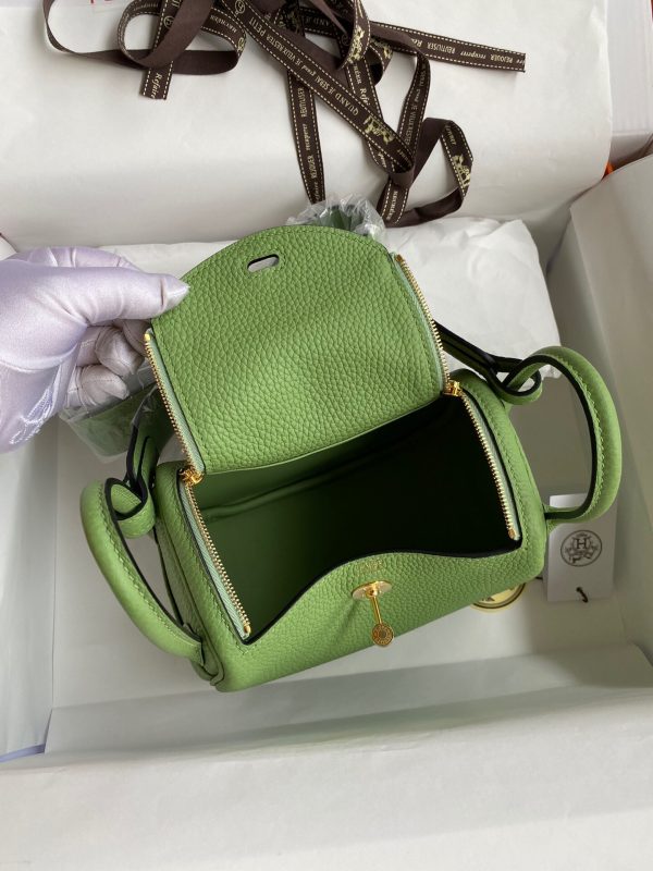 Hermes Mini Lindy 19 avocado green Bag 4