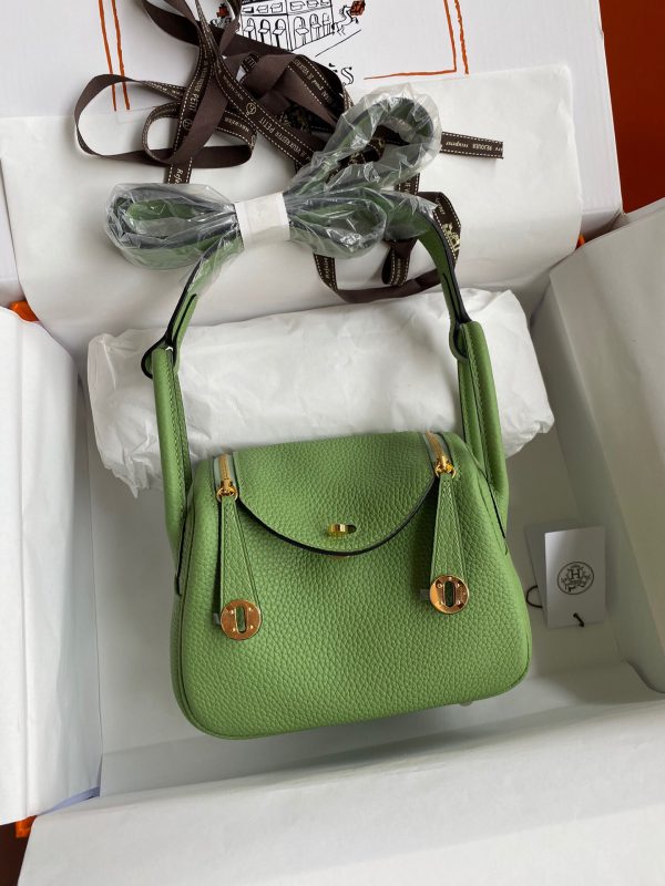 Hermes Mini Lindy 19 avocado green Bag 5