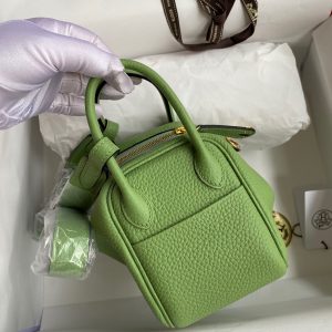 Hermes Mini Lindy 19 avocado green Bag 15