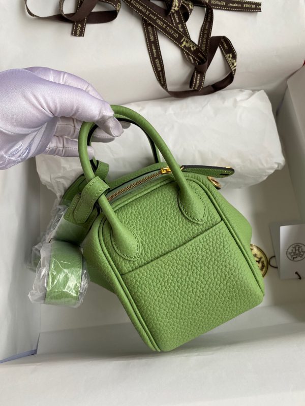 Hermes Mini Lindy 19 avocado green Bag 6